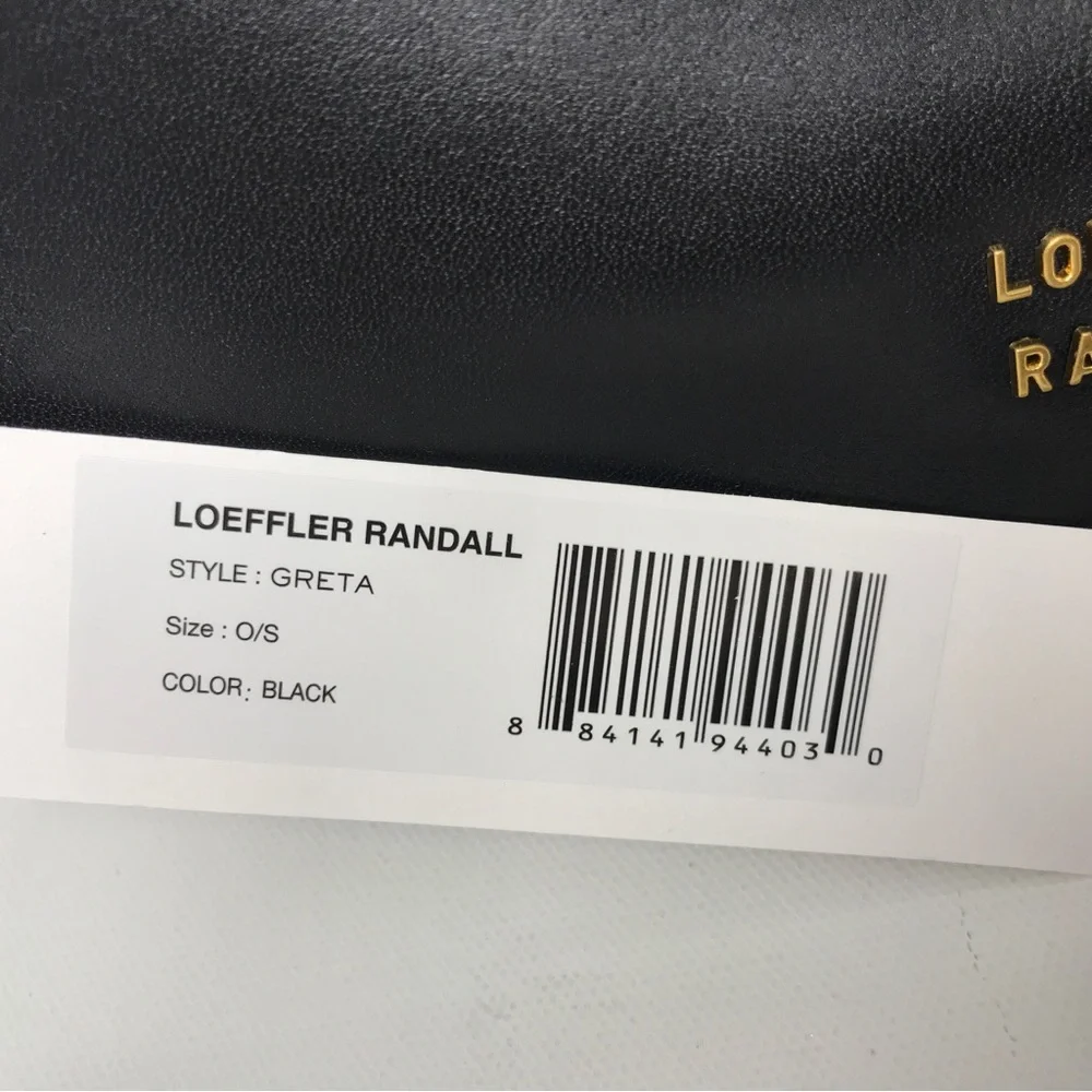 Loeffler Randall Greta Leather Shoulder Bag, Size M - Black/Gold Women's - Picture 7 of 16